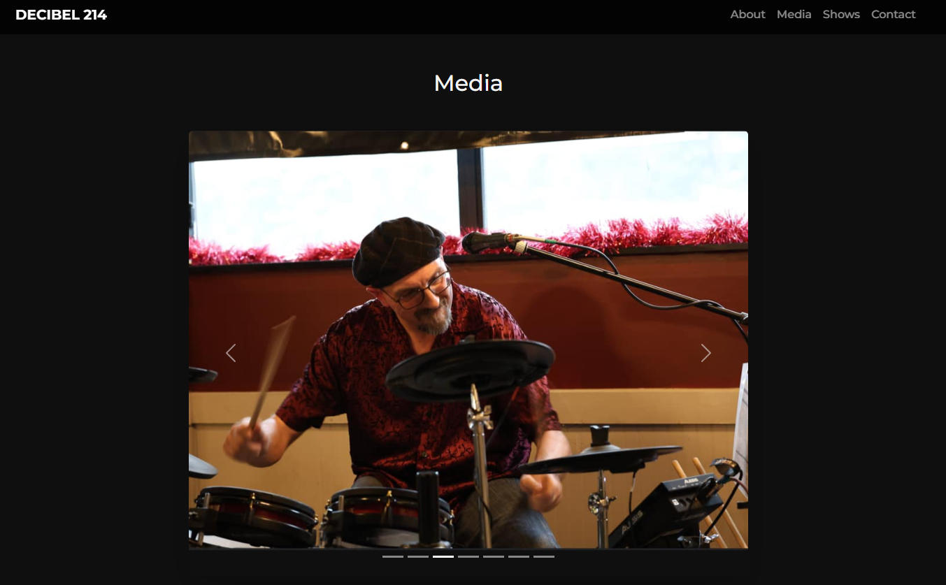 Decibel 214 media carousel and gallery