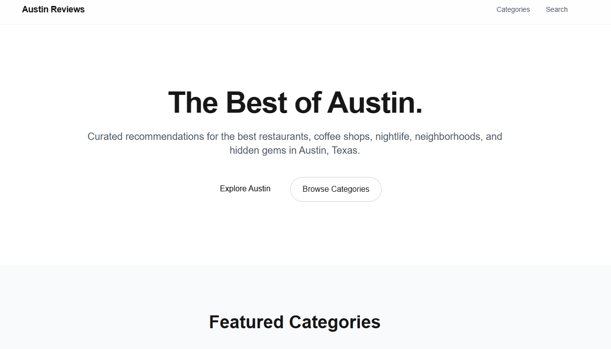 Austin Reviews